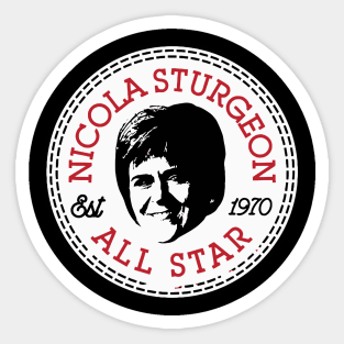 Nicola Sturgeon All Star Est 1970 Sticker